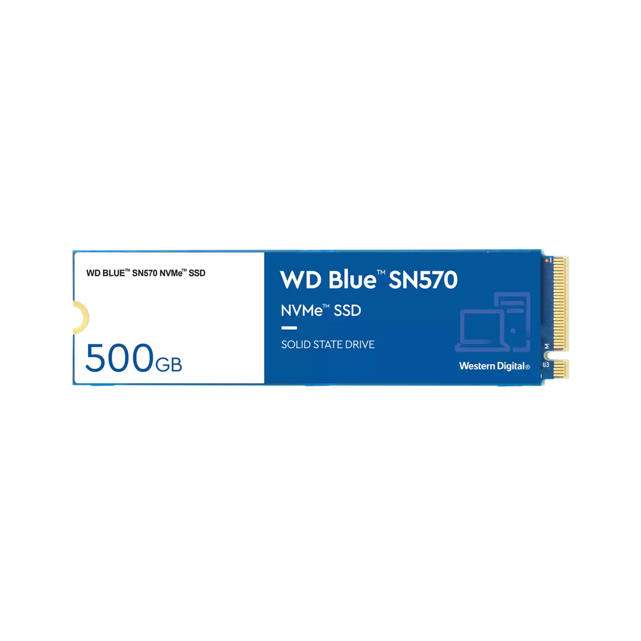 Western Digital 500GB WD Blue SN570 NVMe SSD, Internal M.2 2280 Solid State Drive - WDS500G3B0C