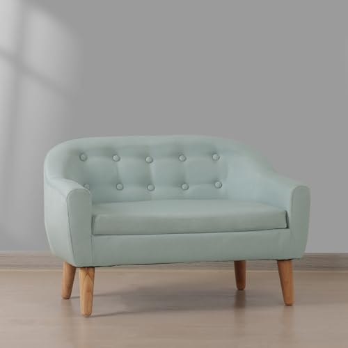 AFBKSS&BB Kids Chair, Double seat Children Reclining Couch, Toddler Preschool Sofa Living Room Child Sofa Chair Baby Sofa Bed (Blue)