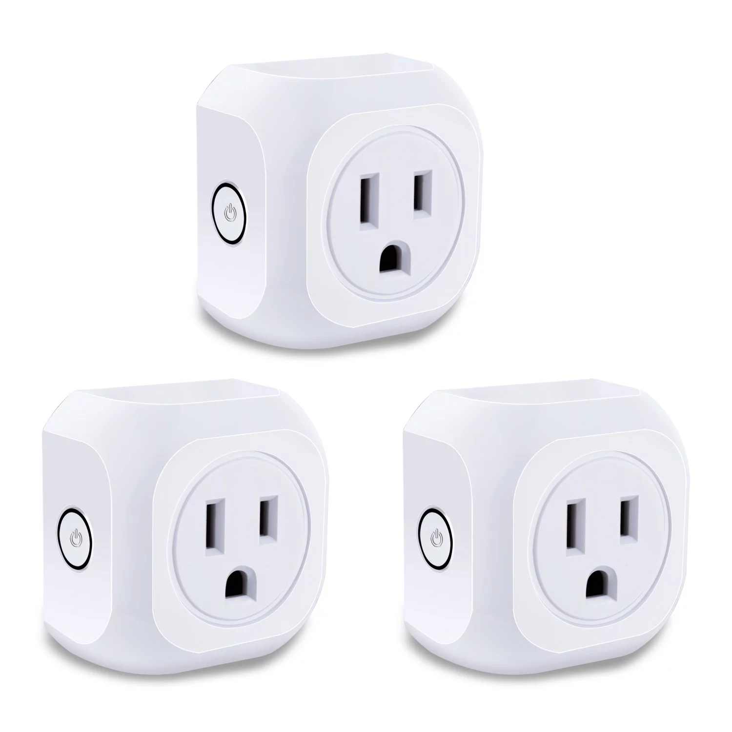 Kootion Smart Plug 3 Pack Wifi Enabled Mini Outlets Smart Socket, Compatible with Google Assistant, No Hub Required, Timing Remote Control
