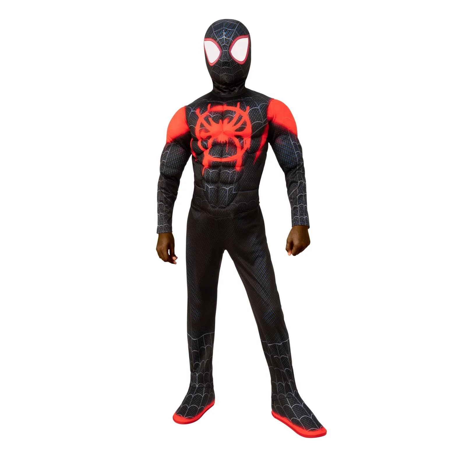 Spider-Man Verse Miles Morales Boy's Halloween Fancy-Dress Costume for Child, M