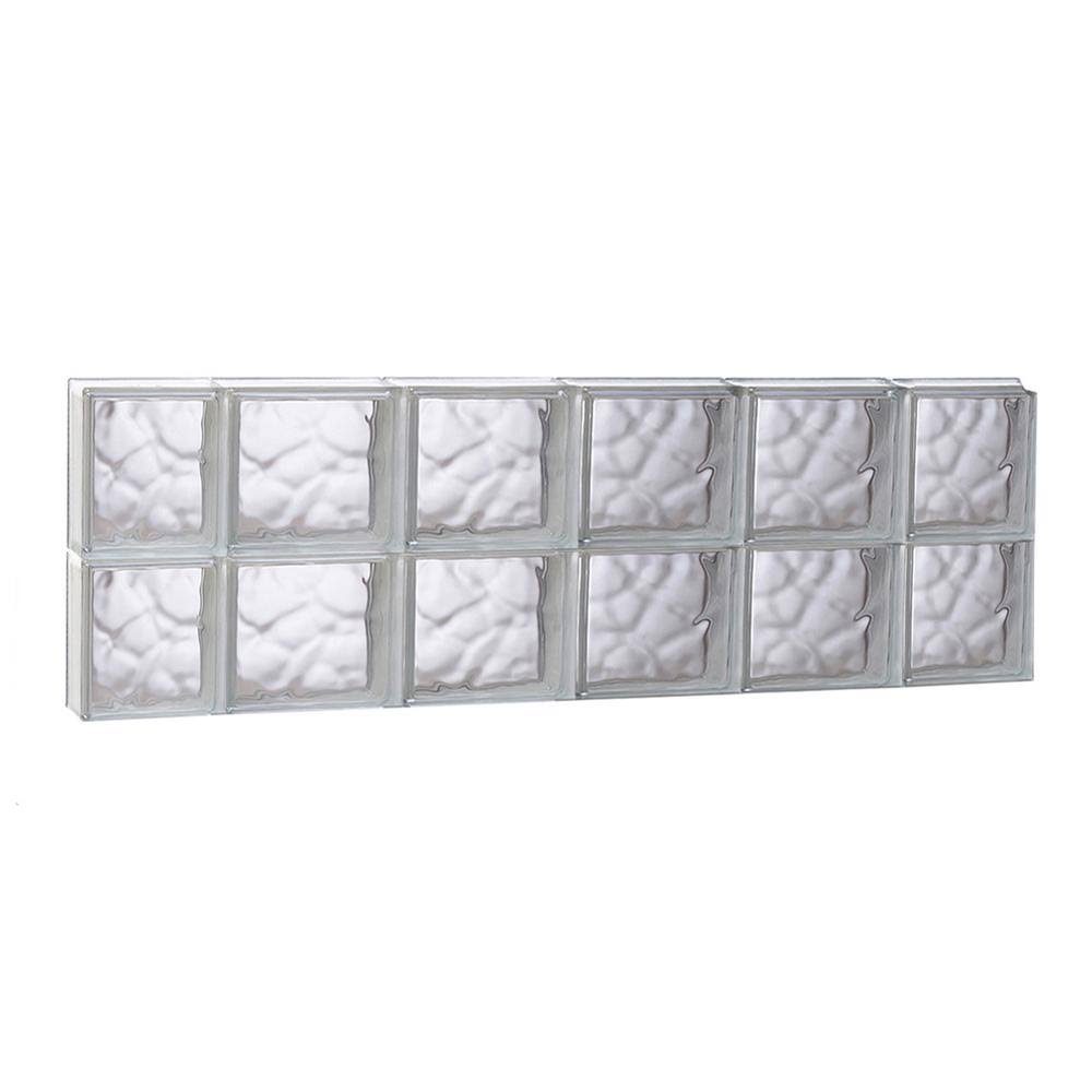 REDI2SET Wavy Glass Pattern Frameless Replacement Glass Block Window (Rough Opening: 43-in x 16-in; Actual: 42.5000-in x 15.5000
