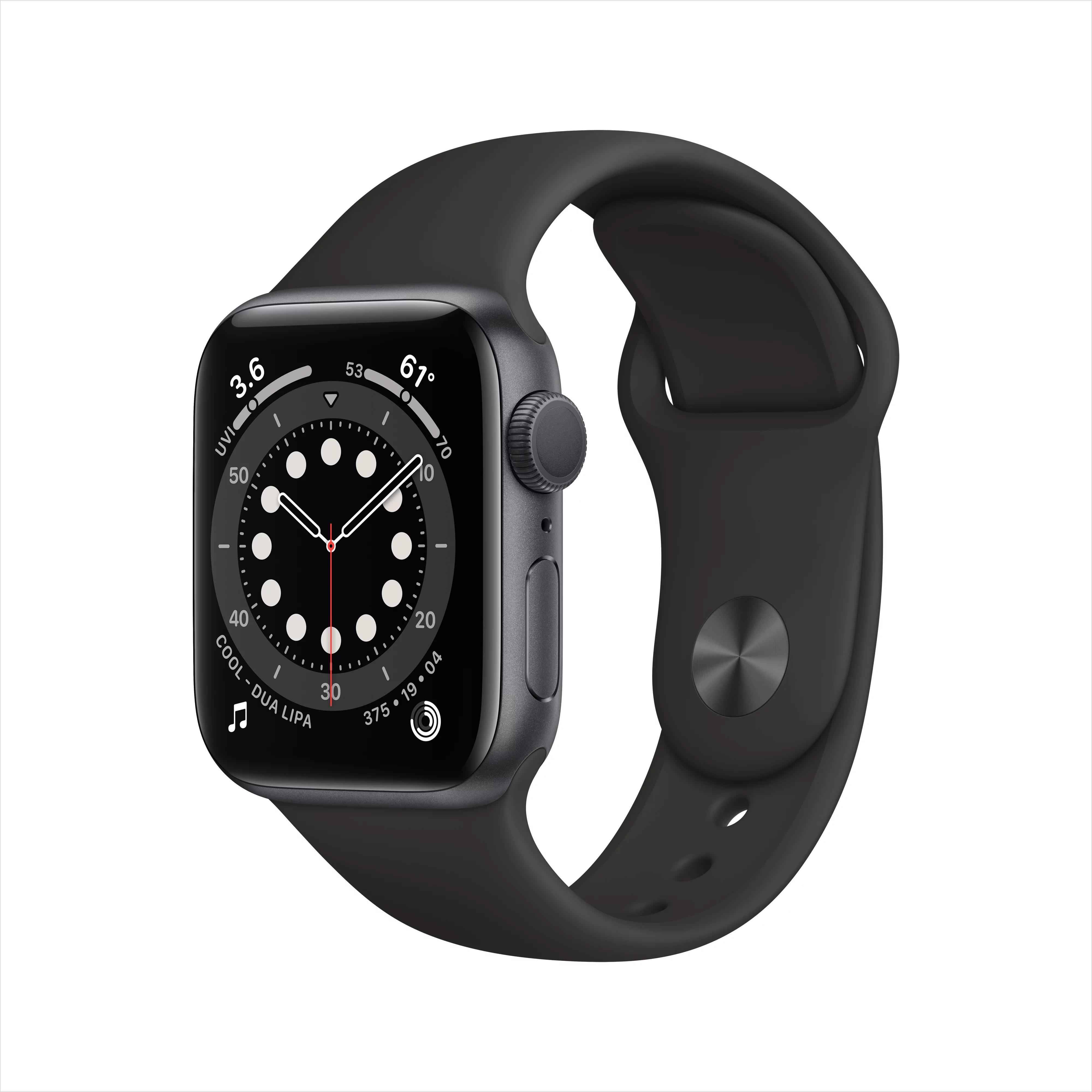 Restored Apple Watch Series 6 GPS, 40mm Space Gray Aluminum Case with Black Sport Band MG133LL/A (Refurbished)