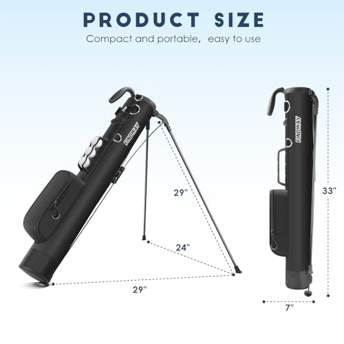 Findway Golf Stand Bag, Small Golf Bag for The Driving Range, Par 3 and Executive Courses, Lightweight Golf Club Carry Bag with Ball Holder and Pockets for Men Women