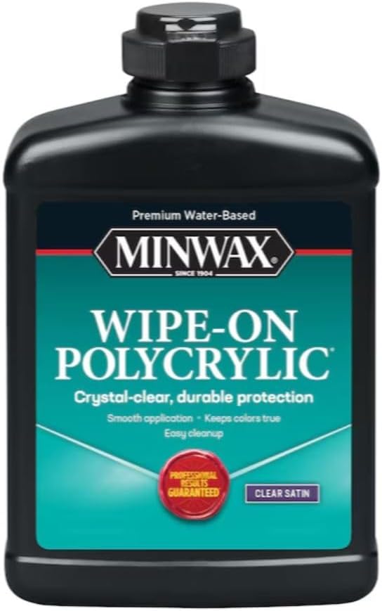 pt Minwax 40917 Clear Wipe-On Poly Water-Based Polyurethane, Satin