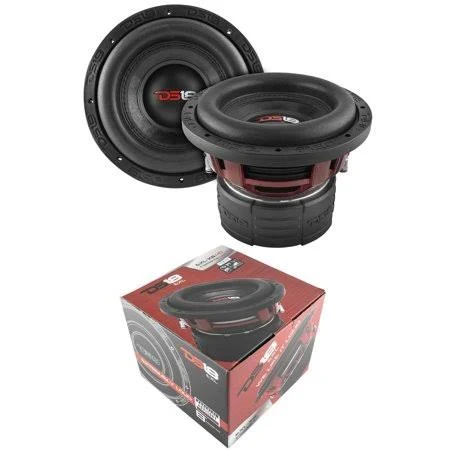 2x 8 inch Subwoofer 2400 Watts Dual 4 Ohm DVC DS18 Exl-x8.4d, Black