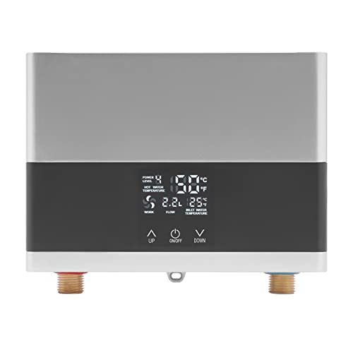 Electric Water Heater, 110V 1500W Wall Mount Water Heater w/Tank, On Demand Instant Hot Water Heater, Under Sink Plug in Water Heaters for Kitchen Bathroom (Top Water Inlet, G1/2 threads)