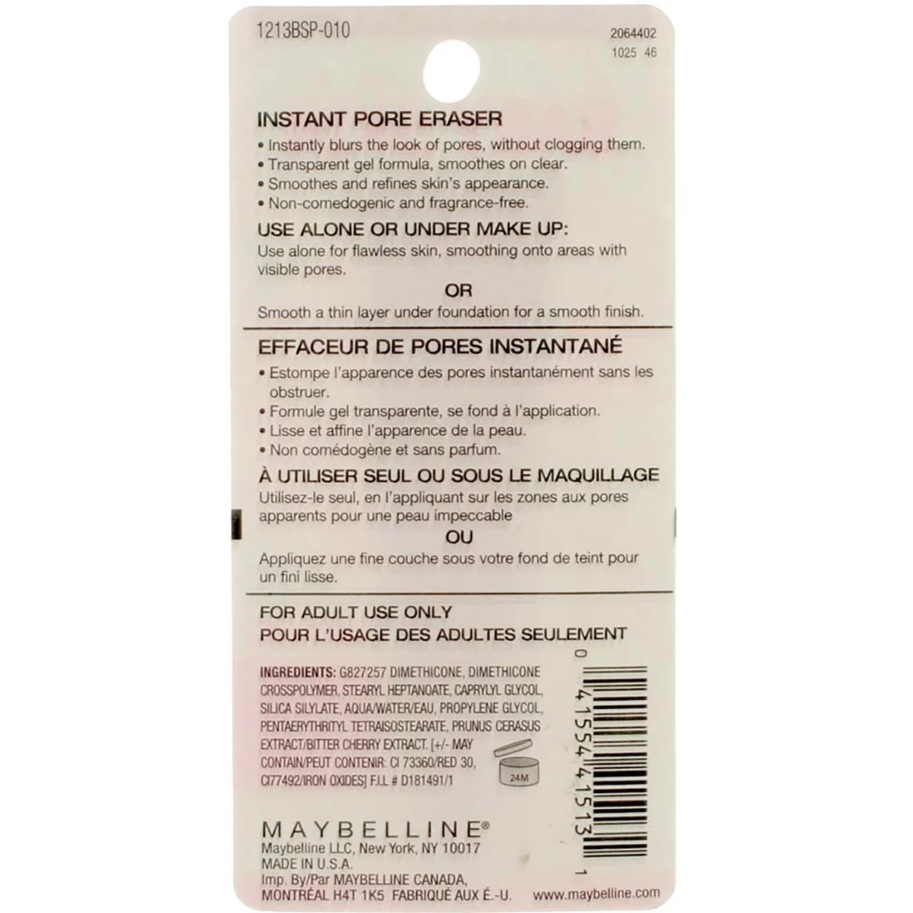 Maybelline Baby Skin Instant Pore Eraser, Clear 10, 0.67 fl oz (3 Pack) (Bundle)