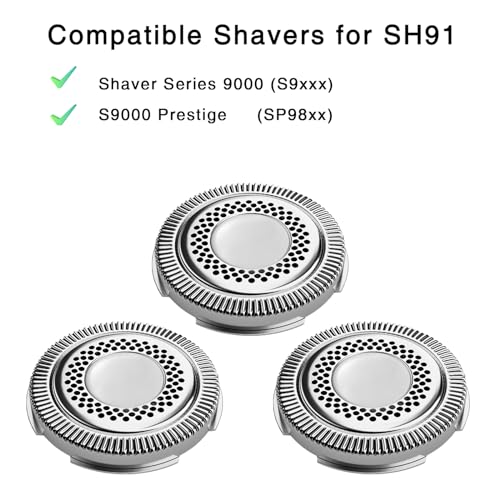 HQ8 Replacement Heads for Philips Norelco Aquatec Replacement Heads for Norelco Aquatec Shavers Razor Replacement Blades for PT720 PT730 AT880 At830 AT810 AT815,OEM Upgraded HQ8 Blades,6Pack & Brush