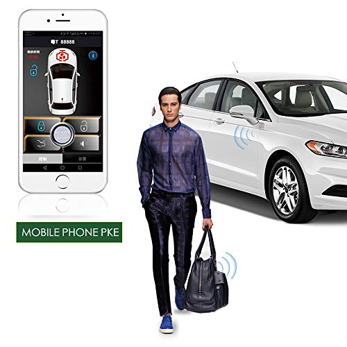Universal Remote Starter Kits for Car PKE Passive Keyless Entry Push Button for Car Car Alarm System Remote Key or App Control Thanksgiving, for Man