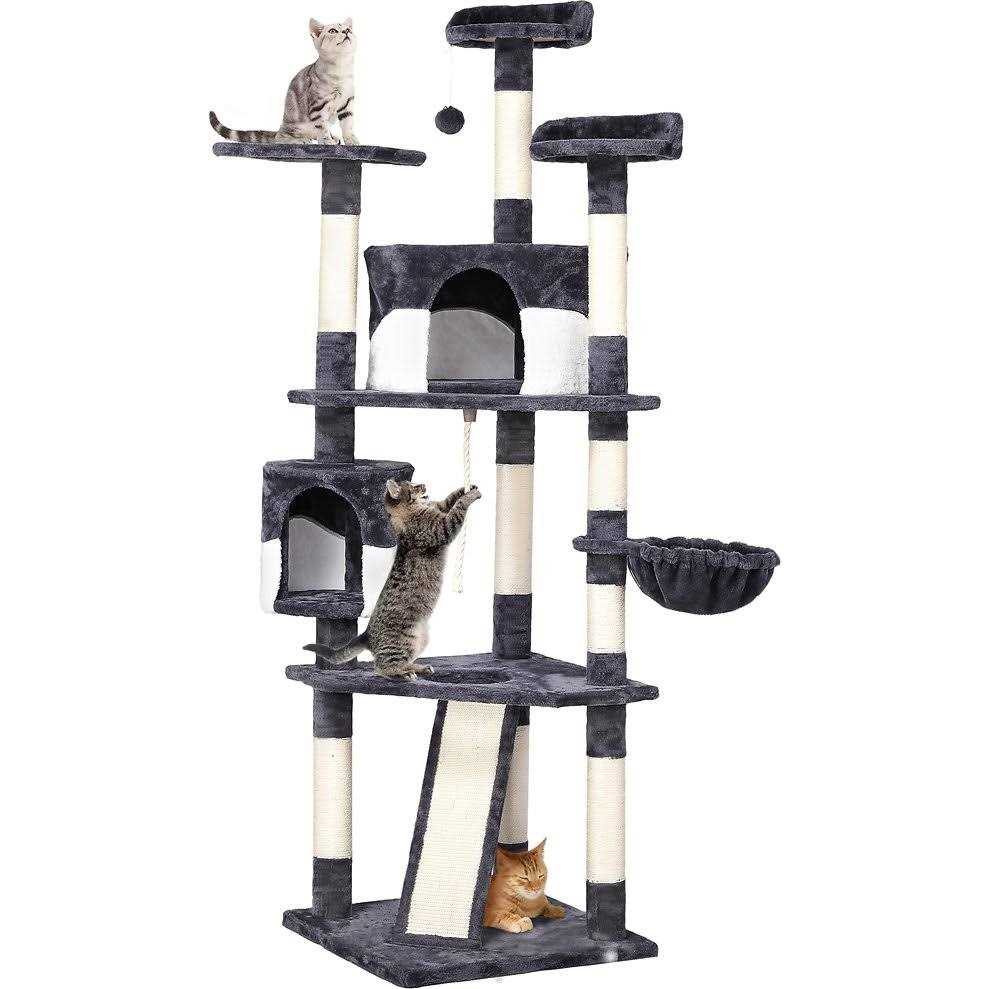 Yaheetech 79-in Plush Cat Tree & Condo - Pet Supplies online store