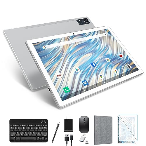 Latest Android 13 Tablet, Octa-Core Processor+128GB+16(8+8 Expand) GB, 10.1 inch Tablet with 8000mAh Battery, 1280x800 HD Screen, 5G WiFi, 21MP Camera, Tableta with Keyboard, Bluetooth, Mouse, Case