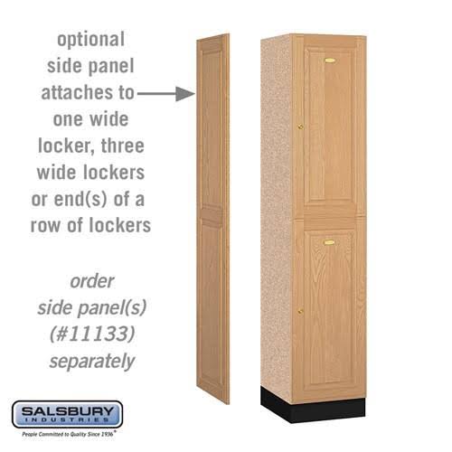 Salsbury Industries 12168MED 1 Wide Solid Oak Executive Wood Locker Double Tier - Medium Oak