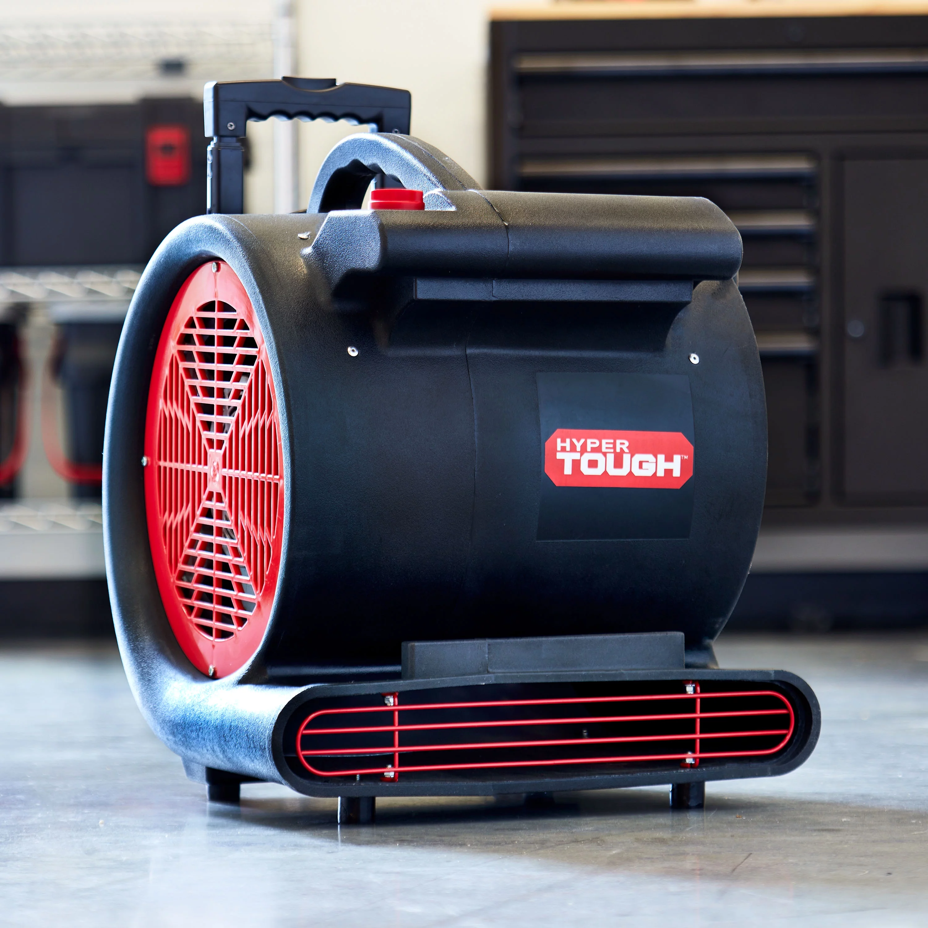 Hyper Tough 1 HP 3-Speed Utility Fan, Air Mover, Floor Carpet Dryer with 25Ft Powercord, Black