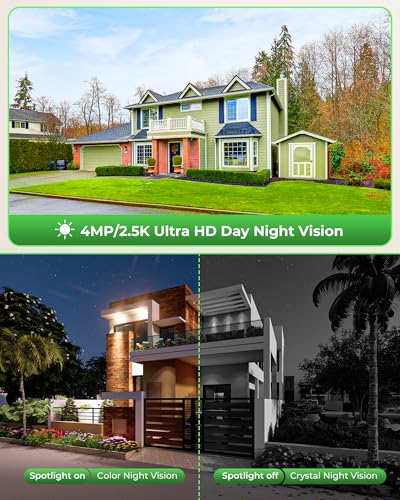 CAMCAMP Solar Security Cameras Wireless Outdoor with 10