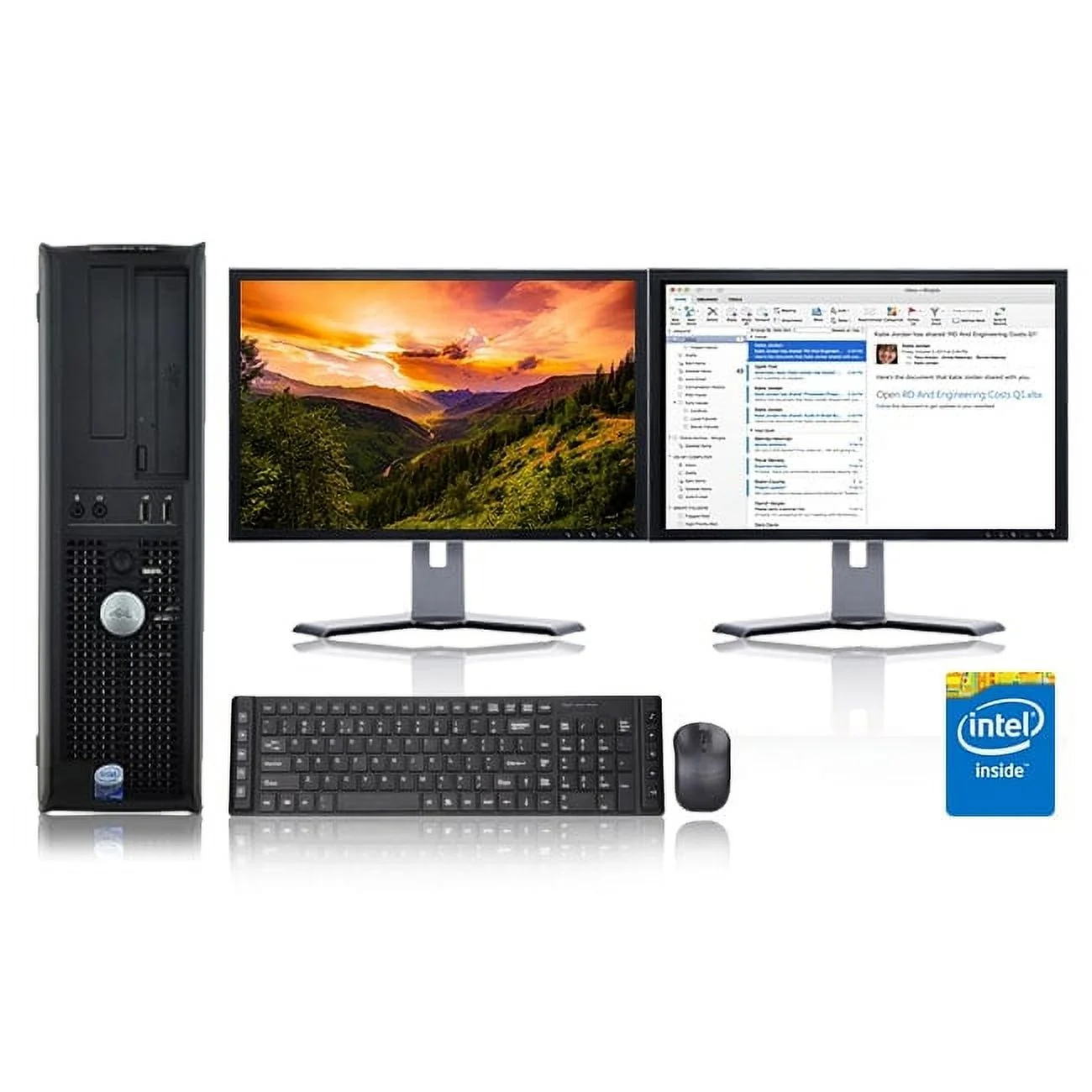 Used - Dell Optiplex Desktop Computer 3.0 GHz Core 2 Duo Tower PC, 8GB, 500GB HDD, Windows 7 x64, 19