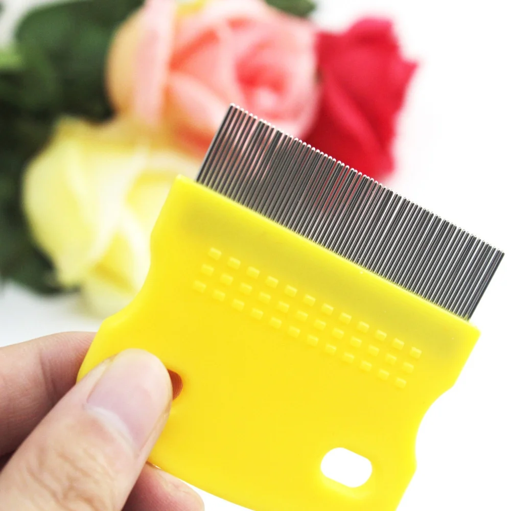 Shldybc Pet Hair Grooming Comb Flea Shedding Brush Puppy Dog Stainless Comb, Dog Puppy Grooming Steel Small Fine Toothed Pet Flea Comb New