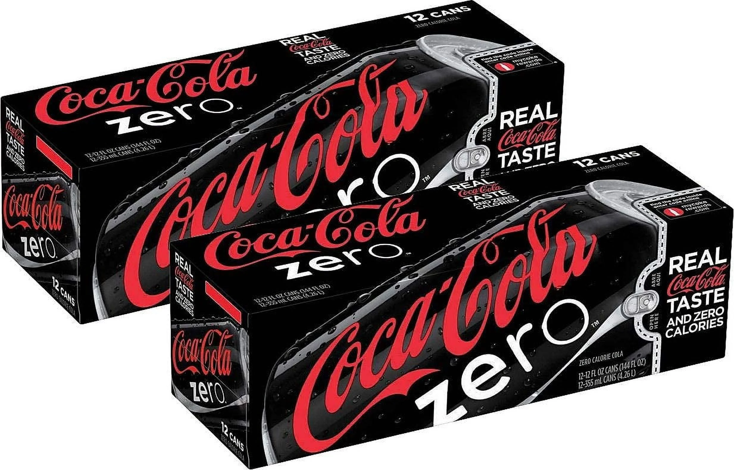 Coke Zero Sugar Soda Soft Drink, 12 fl oz, 24 Pack