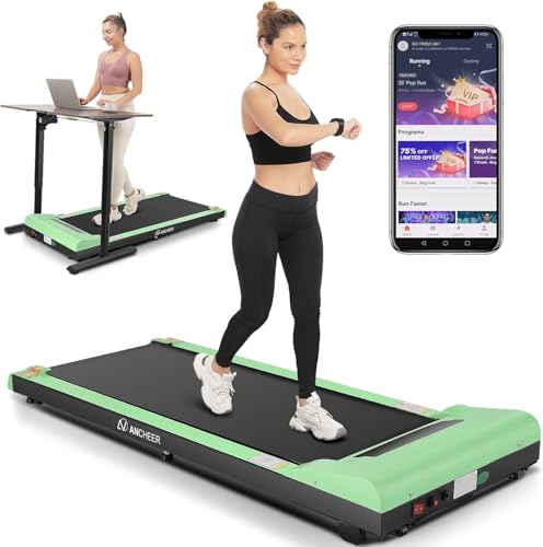ANCHEER Walking Pad 2.5HP Under Desk Treadmill 300lbs Weight Capacity with Remote Control, Compact Electric Treadmill for Home/Gym/Office with LED Screen, Ultra-Quiet/Installation-Free