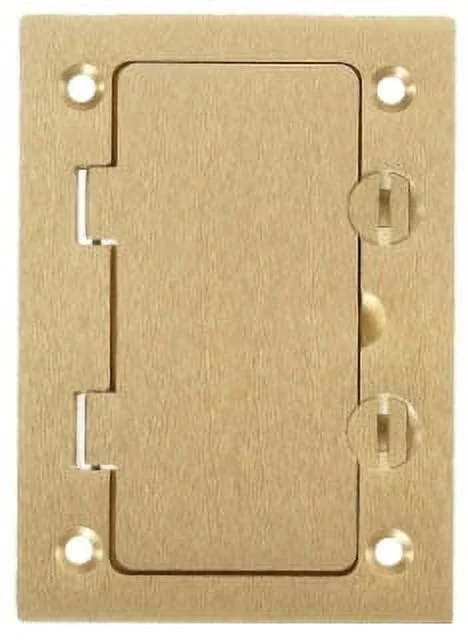Hubbell Wiring Device-Kellems Floor Box Cover,Rectangular,Brass  S3826