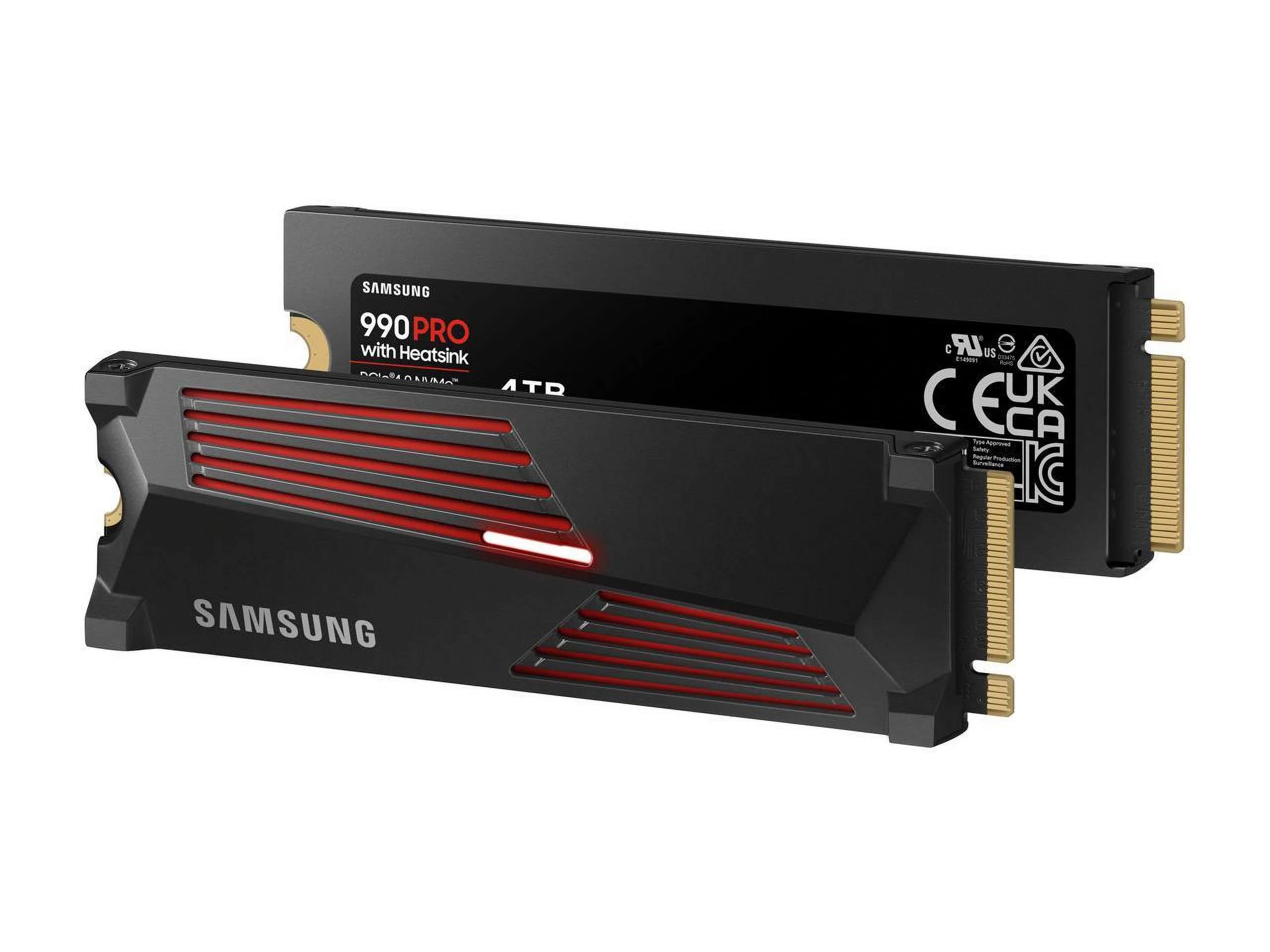 Samsung 4TB 990 PRO PCIe Gen4 NVMe M.2 Internal SSD with Heatsink