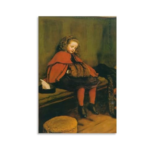 John Everett Millais Modern Art Printing Furniture Living Room Art Poster My Second Sermon Wall Art Poster Scroll Canvas Painting Picture Living Room Decor Home Framed/Unframed 24x36inch(60x90cm)