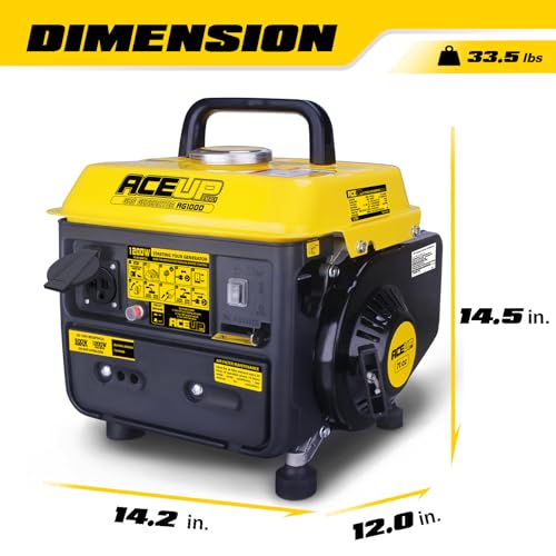 Aceup Energy 1,200W Gas Powered Generator, Small Portable Generator for Home Use Camping Ultralight, EPA & CARB Compliant