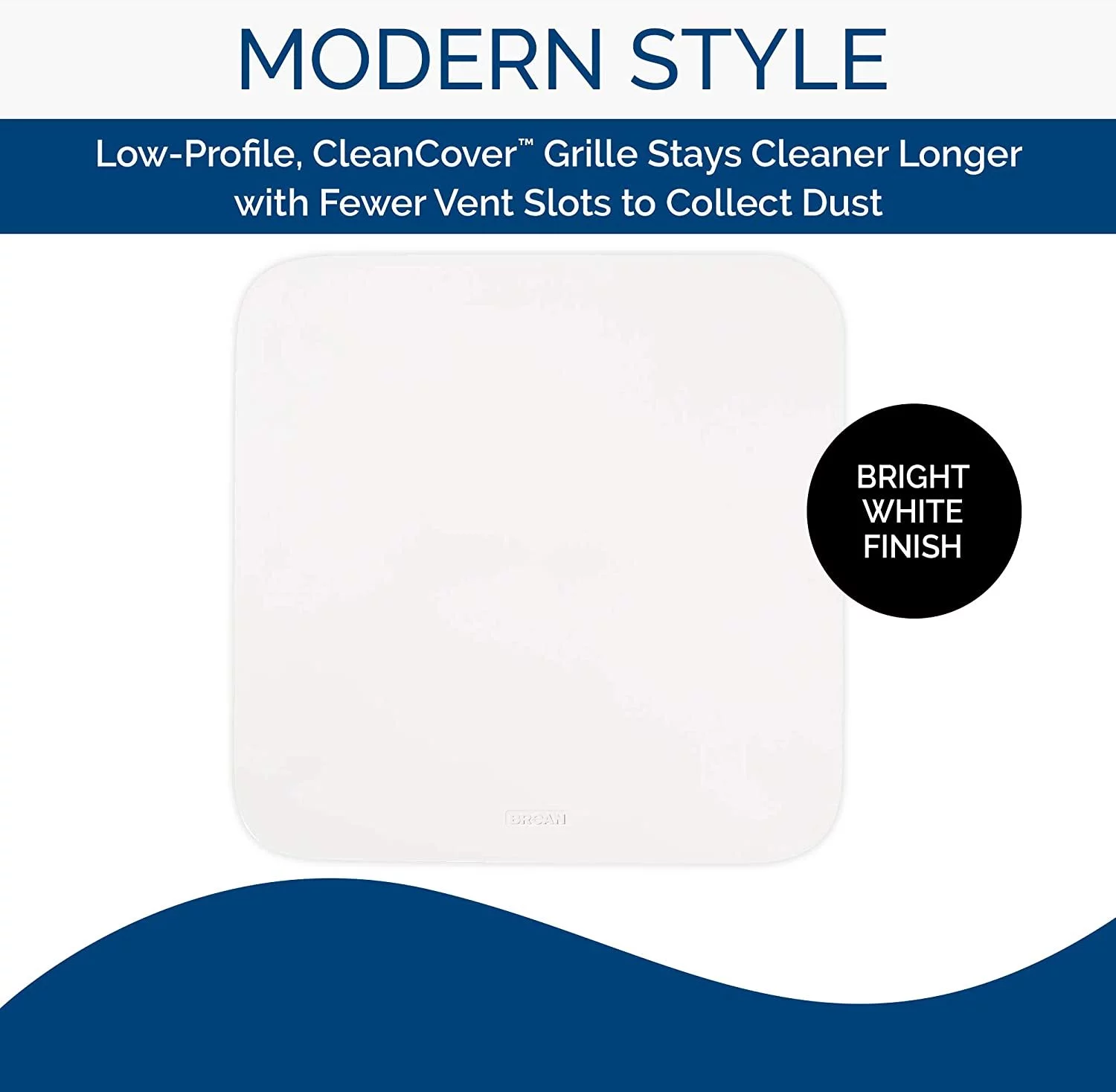 BROAN NuTone FG701S Universal CleanCover Bathroom Exhaust Upgrade Grille Cover, White Bath Fan