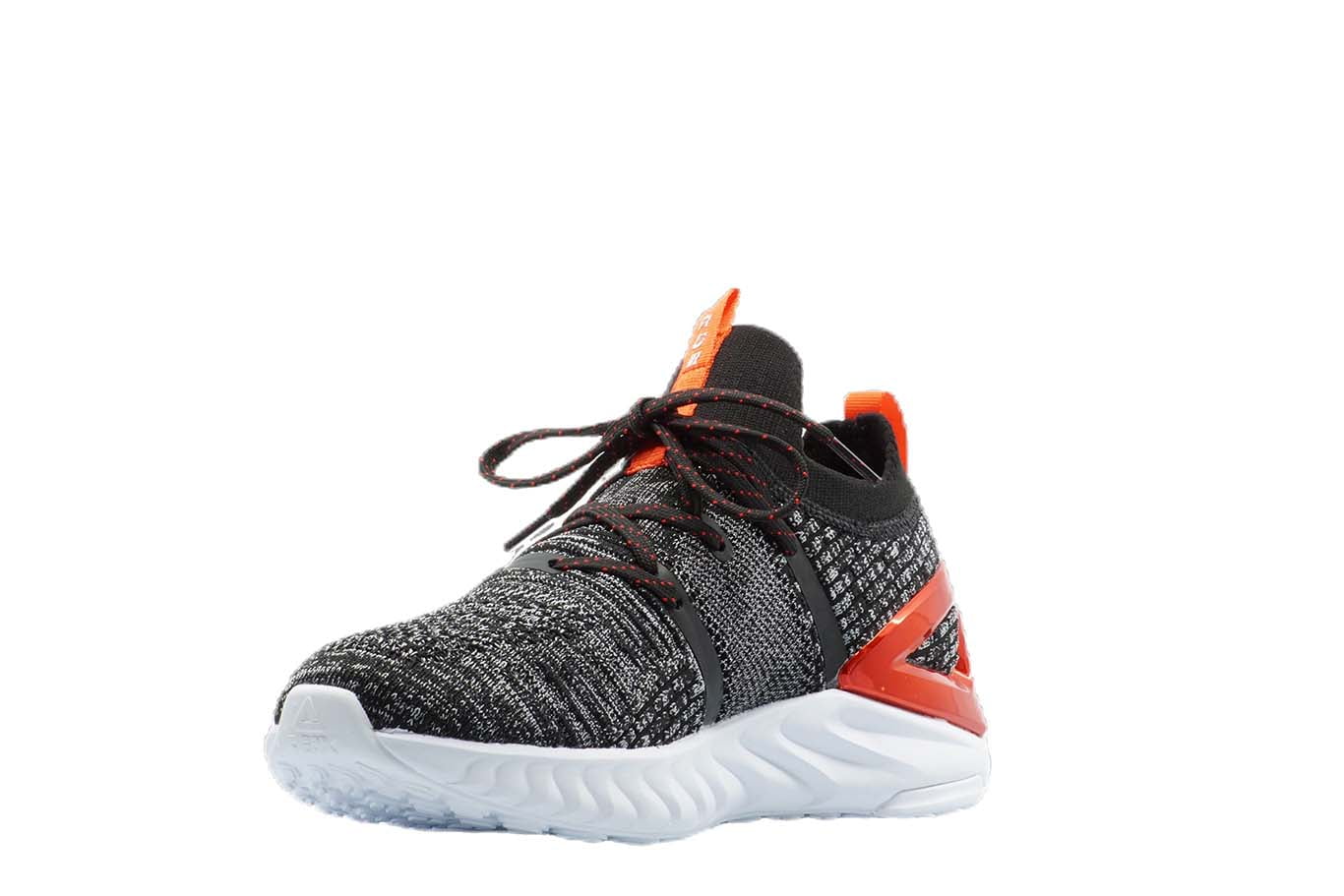 [E92577] Mens Peak Taichi 1.0 Plus Black Melange Grey Running Shoes - 7