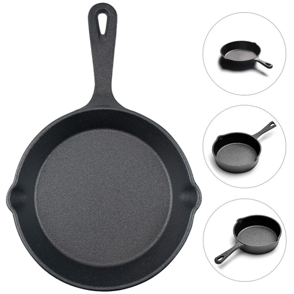 Enamel Cast Iron Skillet Nonstick Omelettes Pan Mini Frying Egg Sandwich Pan