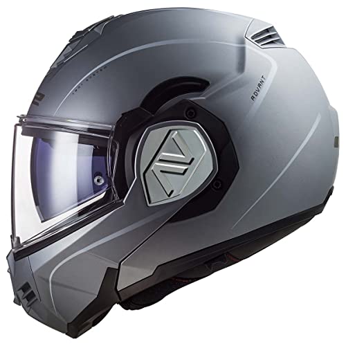 LS2 Helmets Advant Modular Helmet (Noir Matte Black - Large)