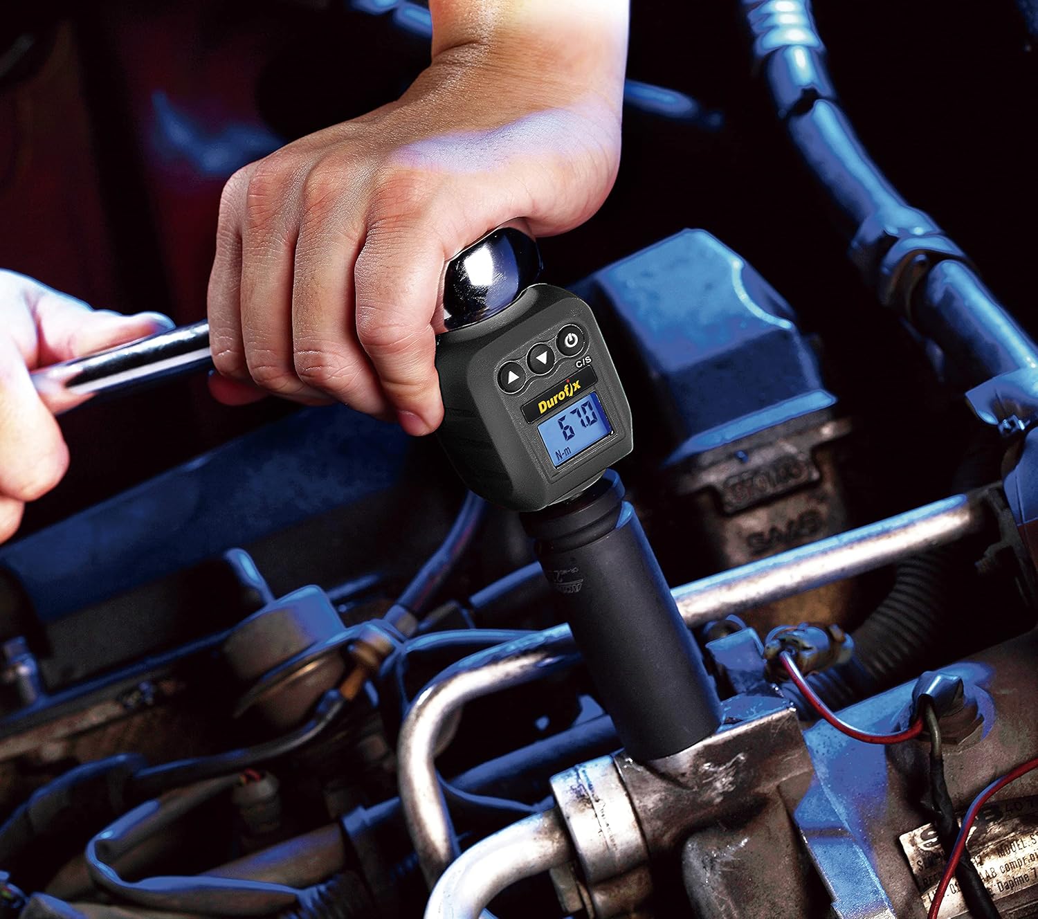 Durofix RM602-3 3/8” (5.9 to 59 ft-lbs.) Heavy Duty Digital Torque Adapter with Buzzer and LED Flash Notification – ISO 6789 Standards with Certificate of Calibration Pack of 2