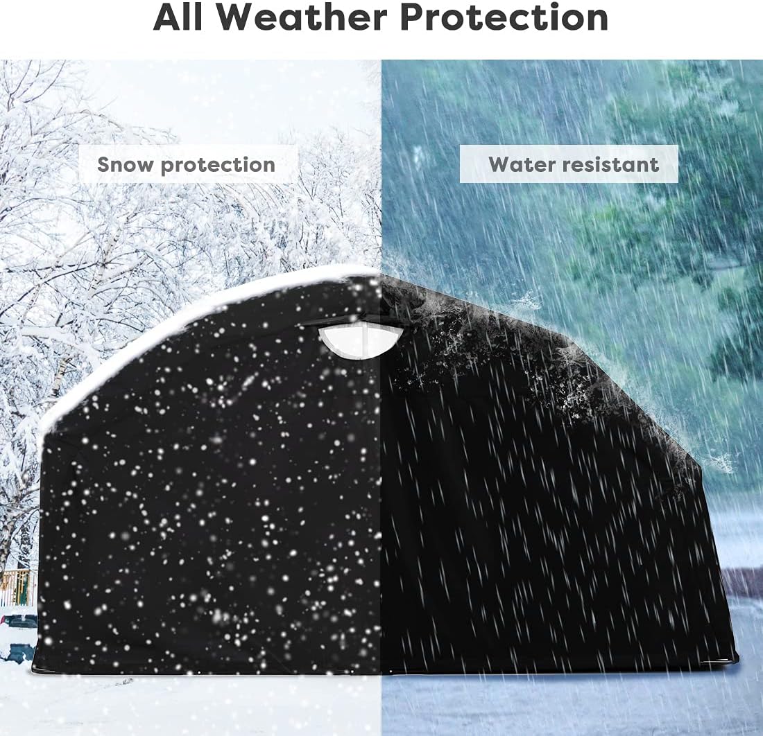 Quictent Heavy Duty Motorcycle Shelter Shed Cover Storage Garage Tent with TSA Code Lock & Carry Bag, Large Size