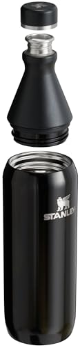 Stanley All Day Slim Bottle 20 oz | Twist On Lid with Leakproof Seal | Slim Design for Travel & Gym | Insulated Stainless Steel | BPA-Free | Black