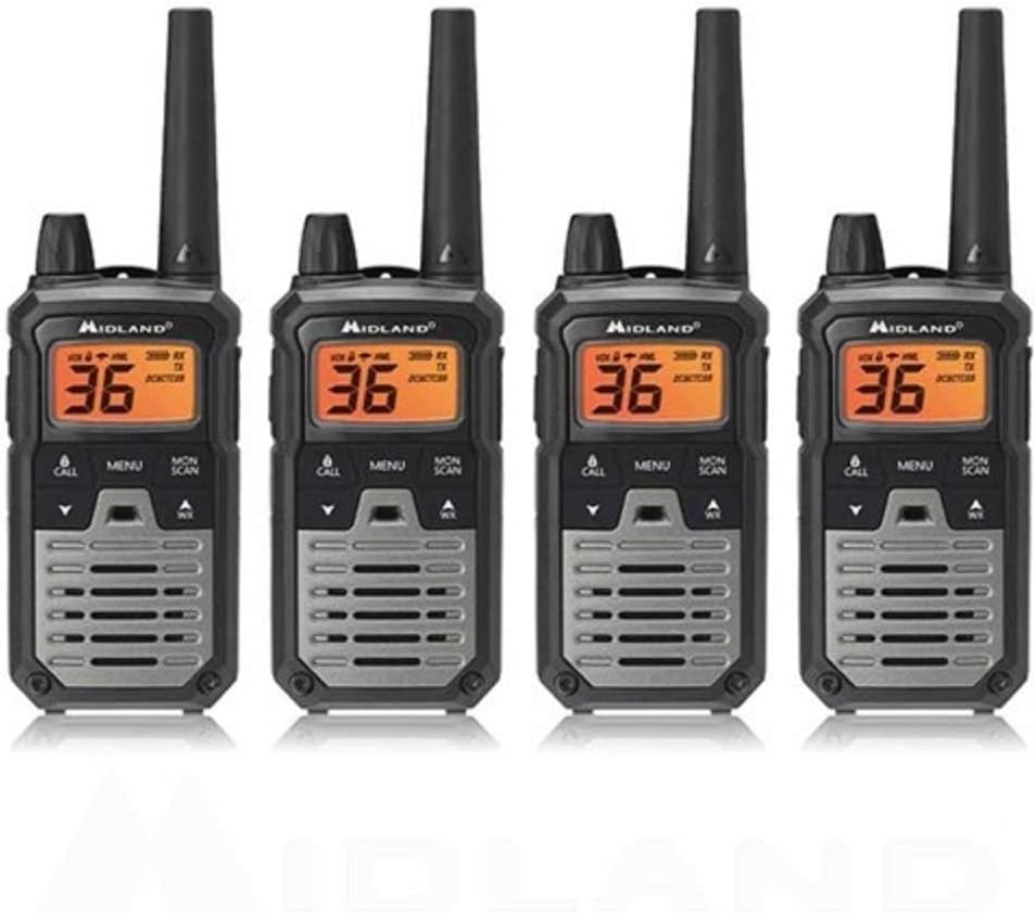 Midland T290X6VP4 X-TALKER GMRS Long Range Walkie Talkie - Two Way Radio with NOAA Weather Scan + Alert, and 121 Privacy Codes (Black/Silver, 6 Radios)