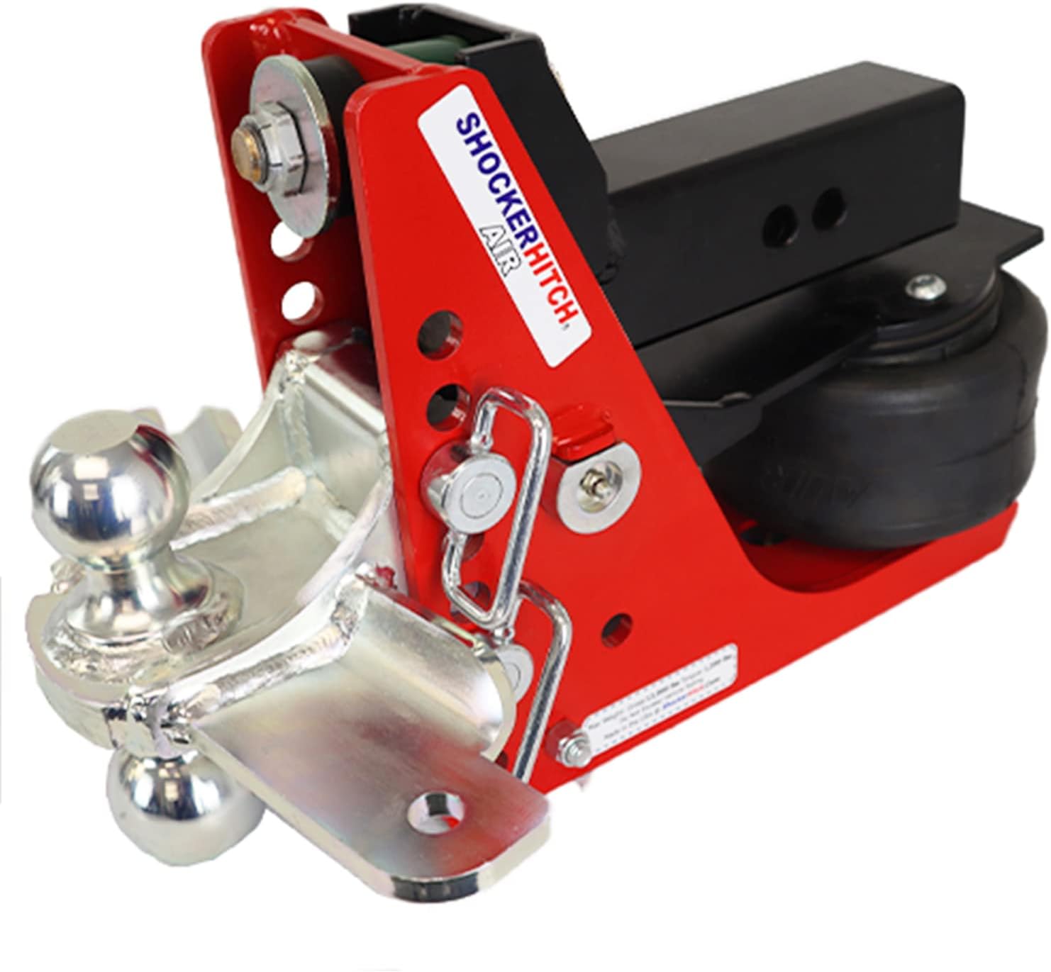 Shocker Air Hitch with Sway Control Combo Ball Mount, Fits 2