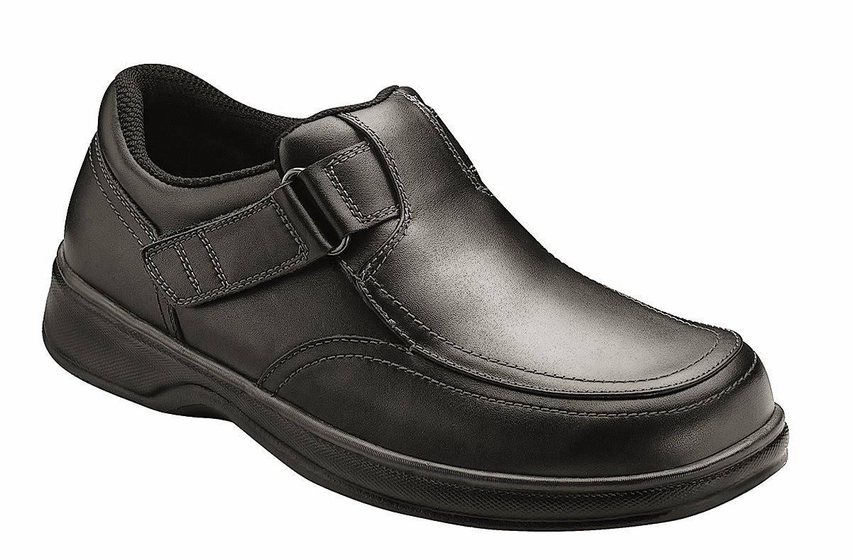 Orthofeet Men&s Carnegie, Size: 14, Black Leather