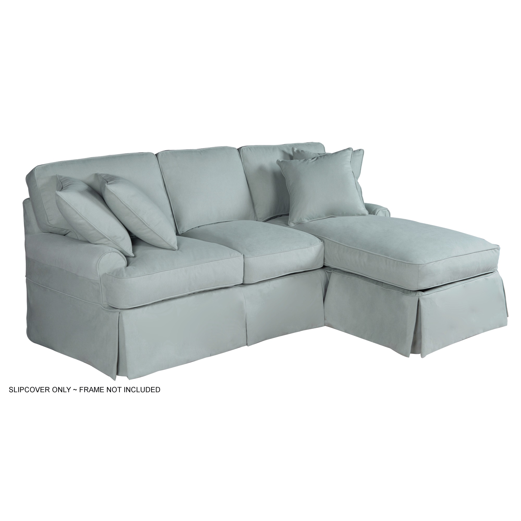 Sunset Trading Horizon Fabric Slipcover for Sectional Chaise Sofa in Ocean Blue