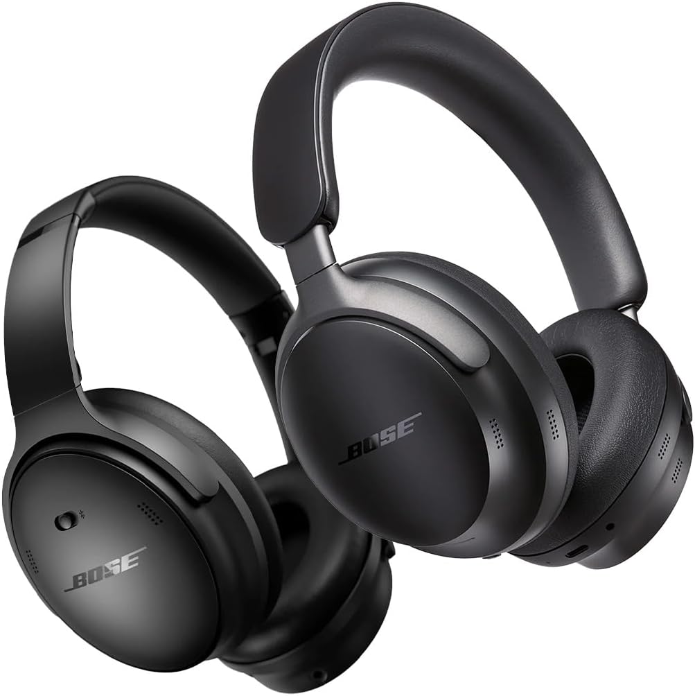 Bose Wireless Headphone Bundle with QuietComfort Ultra Wireless Noise Cancelling Headphones and QuietComfort Noise Cancelling Headphones (Black)