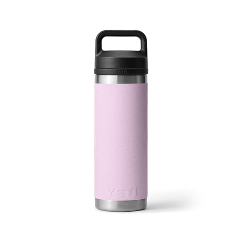 YETI Rambler 18 oz Bottle, Vacuum Insulated, Stainless Steel with Chug Cap, Sandstone Pink
