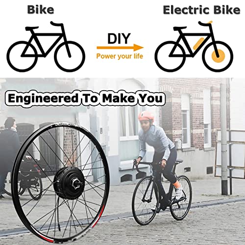 48V 1000W 1500W Electric Bicycle Conversion Kit, Rear Wheel Electric Bike Motor Conversion Kit, Smart Motor Controller, Twist Throttle, Dual Mode Controller E-Bike Cycling Hub,48V1500W-20inch