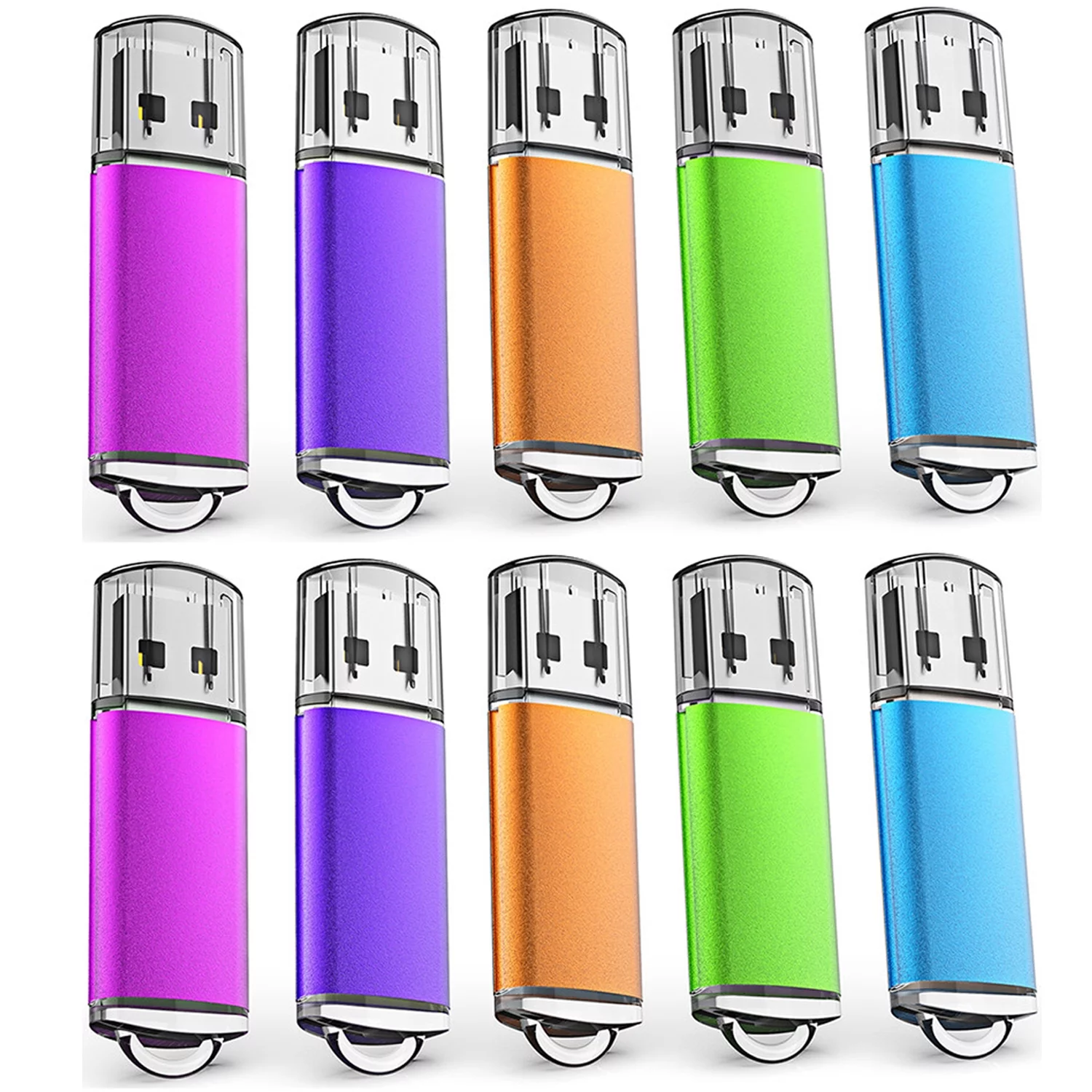 KOOTION 64GB USB Flash Drive 10 Pack Thumb Drives Bulk Memory Stick for Backup Data Storage Laptop PC