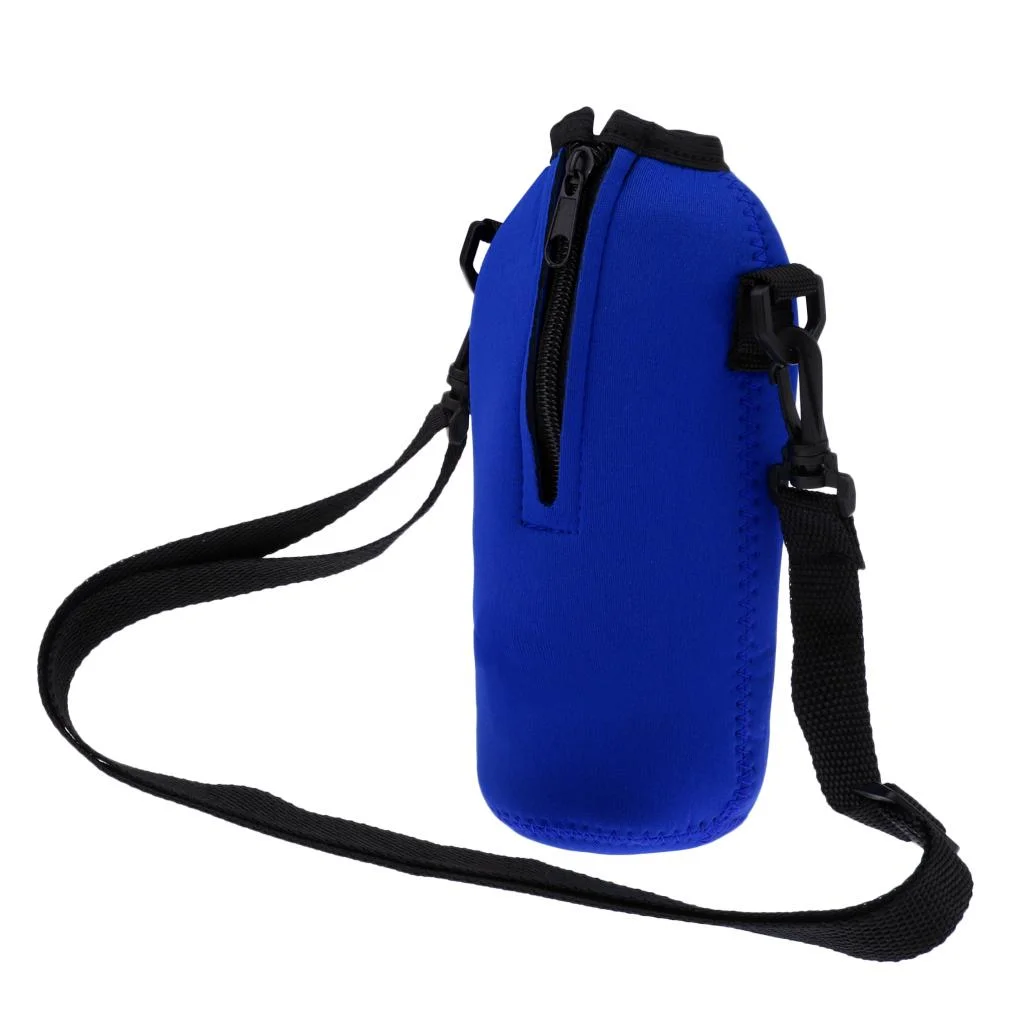 Neoprene 750ml Water Bottle Holder Insulated Carrier Bag Pouch Water Bottle Sleeve with Adjustable Straps