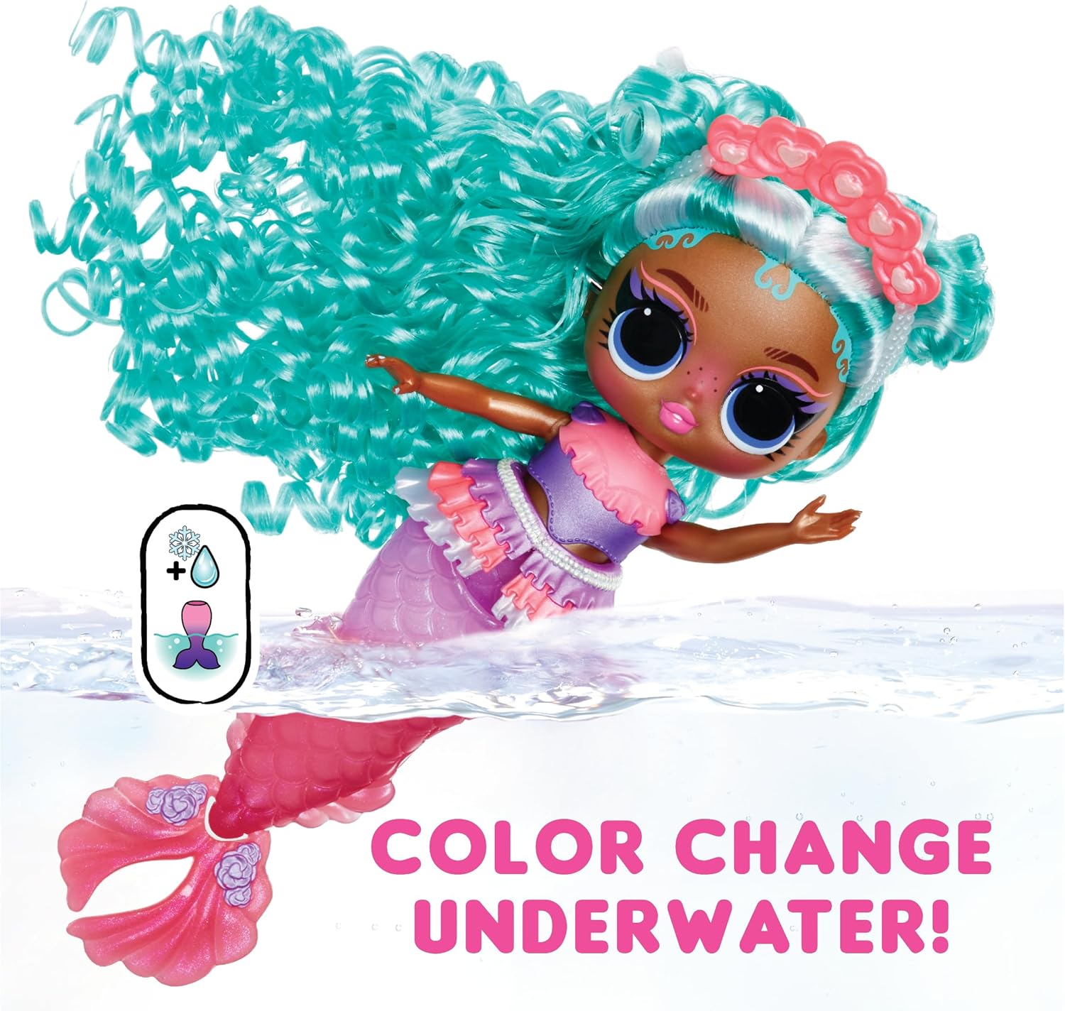 LOL Surprise Tweens Mermaid Serena Finn Fashion Doll with Color Changing Tail, Movable Fin, and Beautiful Accessories – Toy Gift for Kids Ages 4+