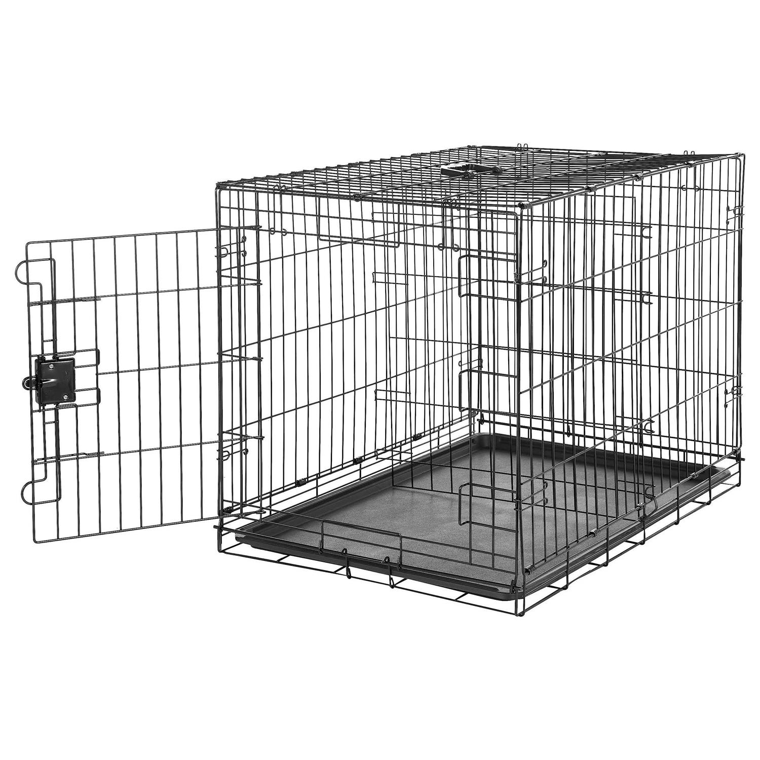 Amazon Basics Foldable Metal Wire Dog Crate with Tray - Pet Supplies online store