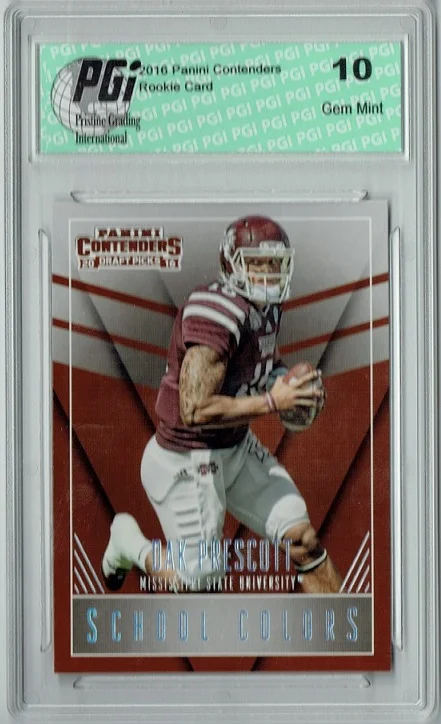 Dak Prescott 2016 Panini Contenders #16 School Colors Rookie Card PGI 10