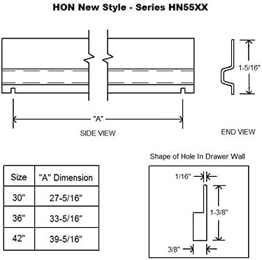 HON Lateral File Bars for a 30