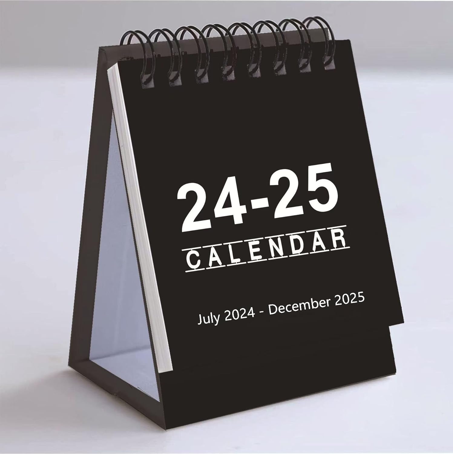 Mini Desk Stand Calendar 2024-2025,Small Desktop Calendar,Jul.2024 to December. 2025 Standing Spiral Mini Calendar 4.2