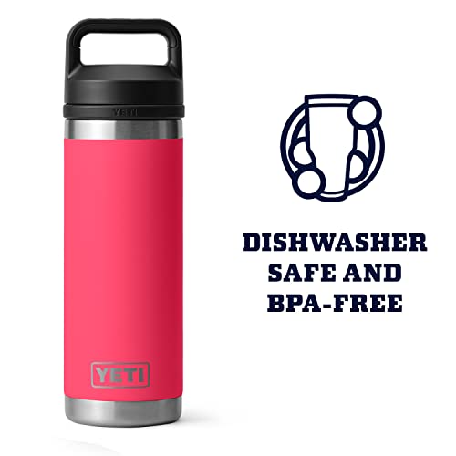 YETI Rambler 18 oz Bottle, Vacuum Insulated, Stainless Steel with Chug Cap, Sandstone Pink