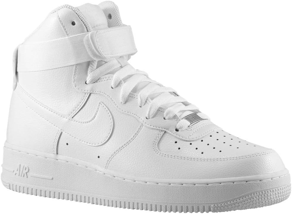 Nike Men's Air Force 1 High '07 Basketball Sneakers, White/White (US 11)