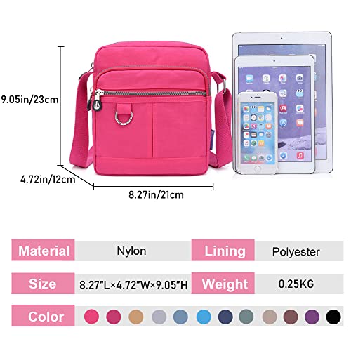 Crossbody Bag Purse For Women Nylon Waterproof Shoulder Handbags Casual Travel Messenger Bag Lightweight Pocketbooks